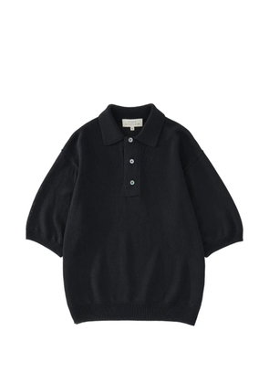Studio Nicholson oversized knit swing polo - Black