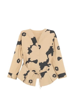 LESS floral-print shirt - Neutrals