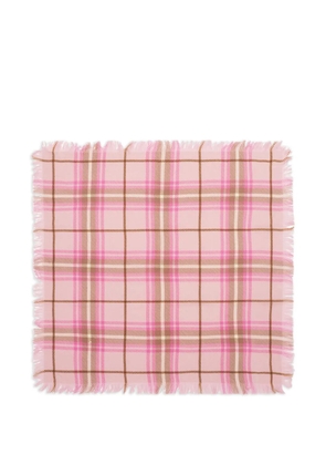 BOMPARD woven tartan square scarf - Pink