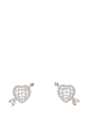 Swarovski heart-shape earrings - Silver