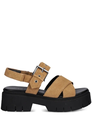 HUGO buckle-strap suede sandals - 280