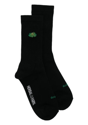 Doublet embroidered socks - Black
