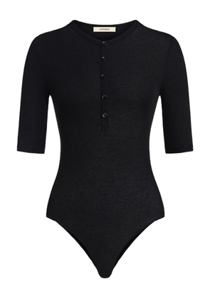 12 STOREEZ button-detail bodysuit - Black