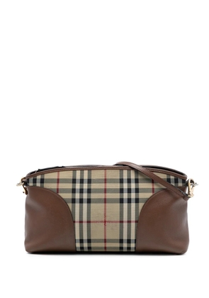 Burberry Pre-Owned 2000-2017 Haymarket Check Canvas Chichester crossbody bag - Brown