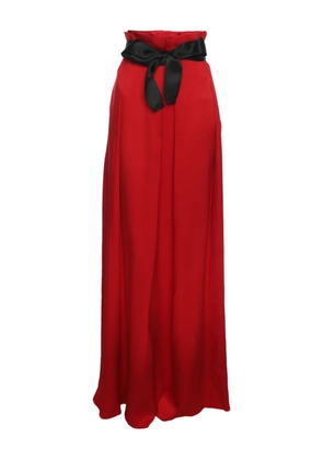 Carolina Herrera Vintage pleat-detail maxi skirt - Red