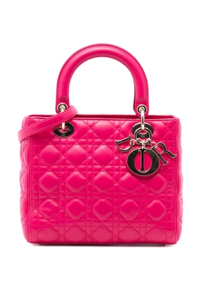 Christian Dior Pre-Owned 2013 Medium Lambskin Cannage Lady Dior satchel - Pink