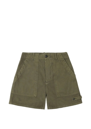 Fortela Jimt patch-pocket herringbone shorts - Green