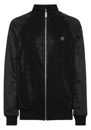 Philipp Plein logo-patch jacket - Black