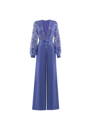 Saiid Kobeisy crepe jumpsuit - Blue