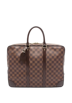 Louis Vuitton Pre-Owned Voyage damier ebene briefcase - Brown