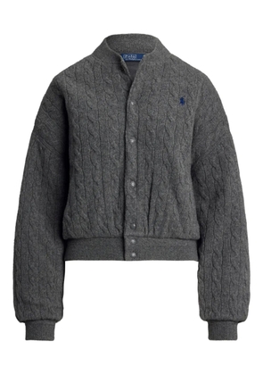 Polo Ralph Lauren cable-knit bomber jacket - Grey