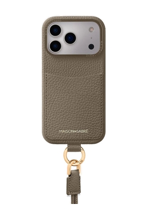 MAISON de SABRÉ The Sling card-slot iPhone 17 pro case - Neutrals
