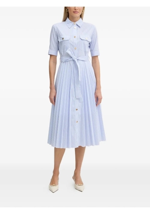 FRACOMINA striped belted midi dress - Blue