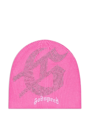 GODSPEED studded beanie hat - Pink