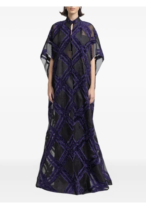 Gemy Maalouf open floor-length kaftan - Black