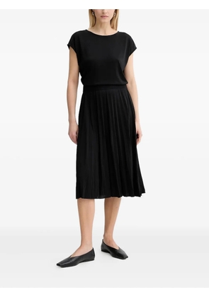 Marc O'Polo pleated cap-sleeve dress - Black
