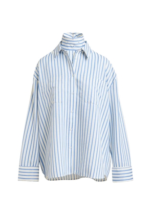 Essentiel Antwerp Janna striped rhinestone-embellished shirt - White