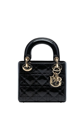 Christian Dior Pre-Owned 2019 Mini Patent Cannage Lady Dior satchel - Black
