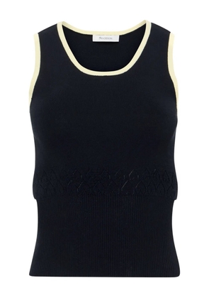 JW Anderson contrasting-trim tank top - Black