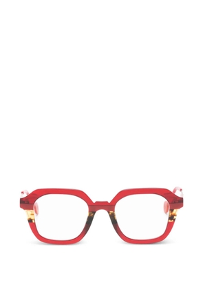 L.A. EYEWORKS Atlas geometric-frame glasses - Red