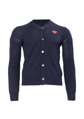 Comme Des Garçons Pre-Owned heart-logo cardigan - Blue