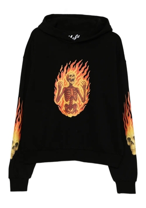 Melt printed hoodie - Black