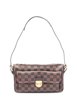 Louis Vuitton Pre-Owned 2006 GM Damier Ebène Ravello check leather shoulder bag - Brown