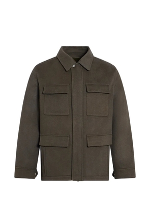 Yves Salomon double-sided patch-pocket overshirt - Green