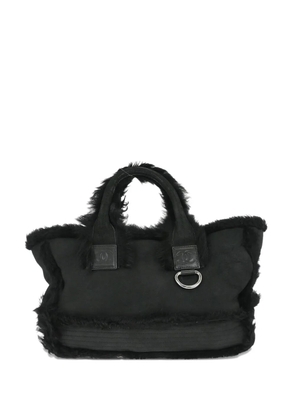 CHANEL Pre-Owned 2007 fur-trim tote bag - Black