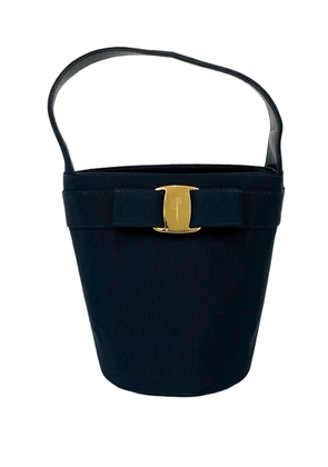 Ferragamo Pre-Owned 2010-2026 Canvas Vara Bow bucket bag - Blue