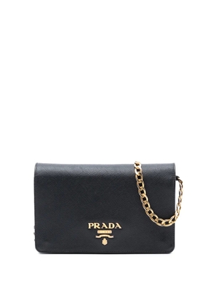 Prada Pre-Owned 2010-2025 Saffiano Wallet On Chain crossbody bag - Black