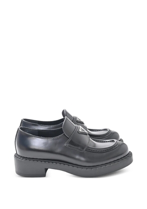 Prada Pre-Owned triangle-logo loafers - Black
