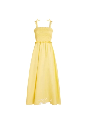 Karl Lagerfeld Signature bow-detail maxi dress - Yellow