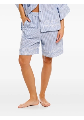 Agua Bendita Malaga striped shorts - Blue
