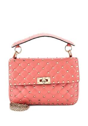 Valentino Garavani Pre-Owned Rockstud Spike Flap Bag Quilted Leather Medium crossbody bag - Pink