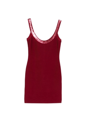 Hervé Léger sequin strap mini dress - Red