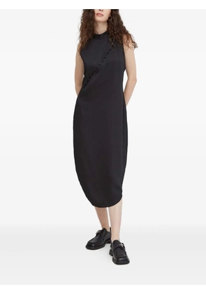 Bruuns Bazaar button-detail asymmetric day dress - Black