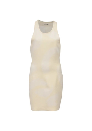 Celine Pre-Owned scoop-neck knitted mini dress - Neutrals