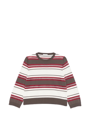 PANICALE striped long-sleeve T-shirt - White