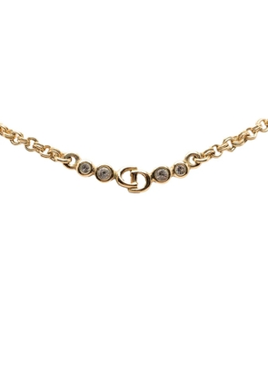 Christian Dior Pre-Owned 20th Century Gold Plated CD Logo Pendant Necklace costume necklace