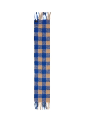 Rails gingham-check fringed scarf - Blue