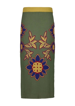 PAULA Spar midi skirt - Green