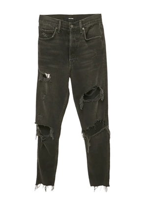 Grlfrnd Karolina distressed high-rise trousers - Black
