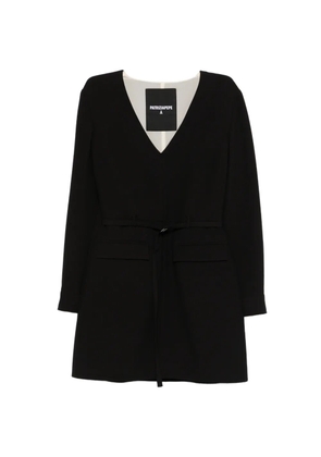 Patrizia Pepe V-neck belted mini dress - Black