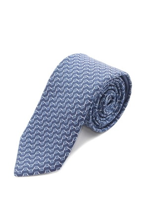 Hermès Pre-Owned Club des Chenes silk tie - Blue