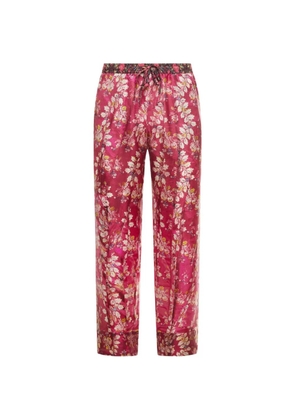 Pierre-Louis Mascia Aloe floral-pattern straight-leg trousers - Pink