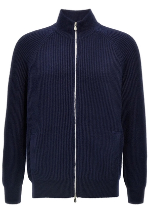 Brunello Cucinelli ribbed cardigan - Blue