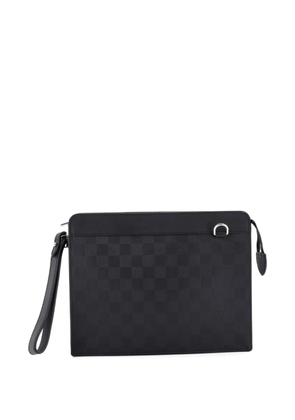Louis Vuitton Pre-Owned Standing Damier Infini Leather pouch - Black