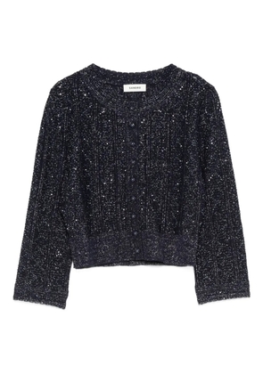 SANDRO button-fastening cardigan - Blue