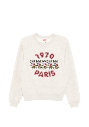 Kenzo Wide Tiger-embroidered cotton sweatshirt - Grey